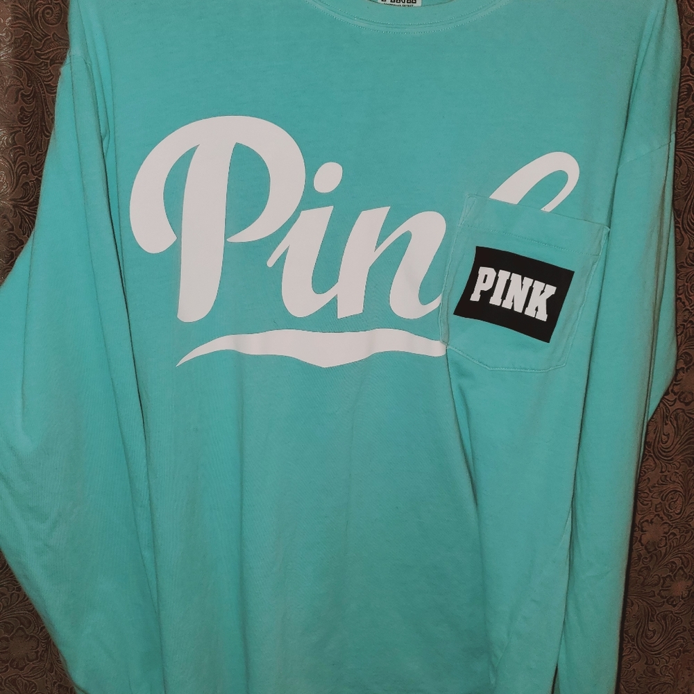 Victoria Secret Pink Long Sleeve Pocket Tee